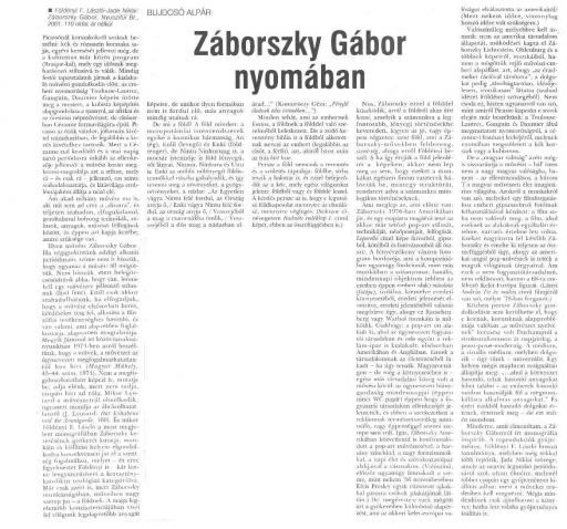 Záborszky nyomában