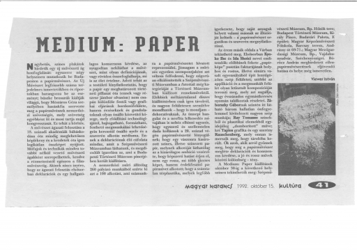 Medium: Paper
